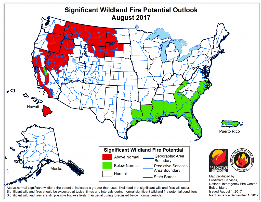 Outlook for Wildland Fire for August/September/October – NFLA