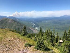 Hay Creek Fire From Huckleberry LO, July 22, 2021