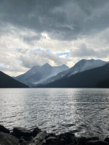 Quartz Fire before a rainstorm on August 23, 2022 - NPS