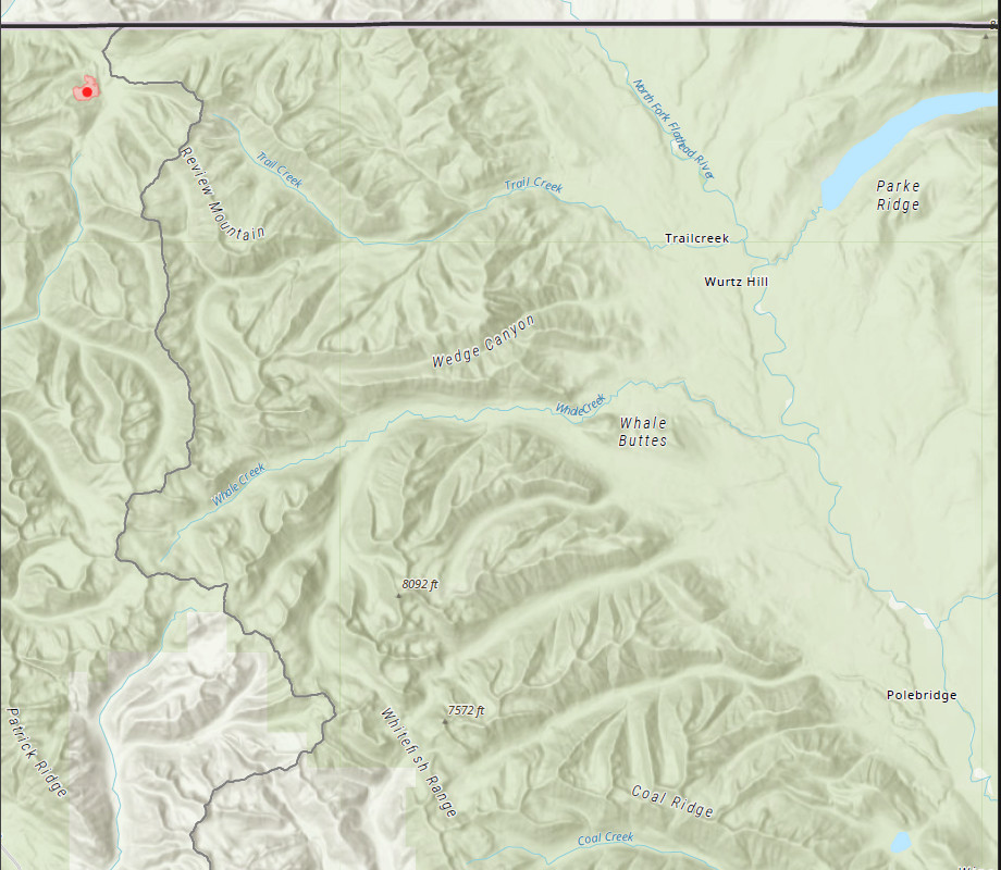 Weasel Fire Location, 2 Aug 22