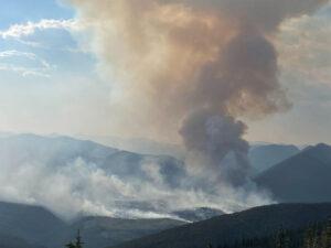 Weasel Fire - Photo from Thoma Lookout August 17, 2022, 1830 - Leif Haugen