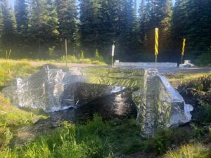 Weasel Fire - Wrapped Bridge, August 5, 2022 - USFS