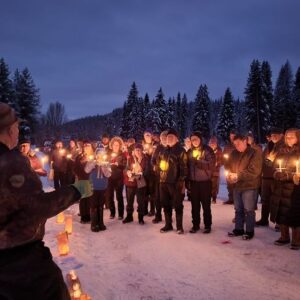 Candlelight vigil for Doug Barnes, Dec 16, 2022 - Kenna Halsey